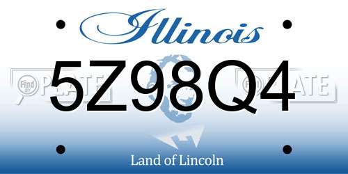 5Z98Q4 Illinois License Plate