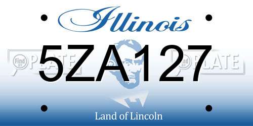 5ZA127 Illinois License Plate