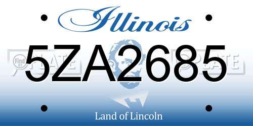 5ZA2685 Illinois License Plate