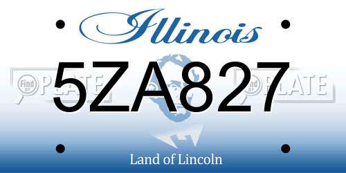 5ZA827 Illinois License Plate
