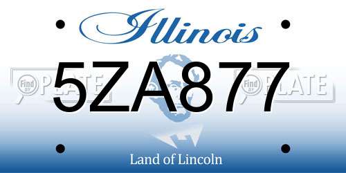 5ZA877 Illinois License Plate