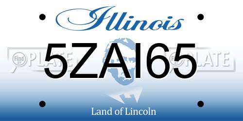 5ZAI65 Illinois License Plate