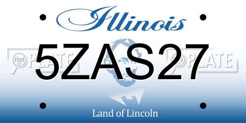 5ZAS27 Illinois License Plate