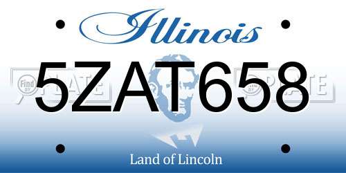5ZAT658 Illinois License Plate