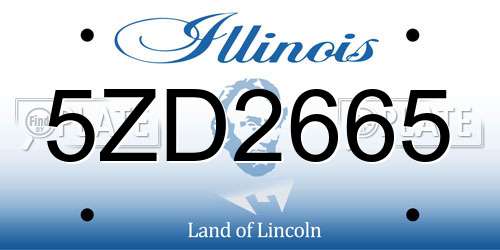 5ZD2665 Illinois License Plate