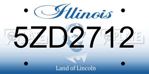 5ZD2712 Illinois License Plate