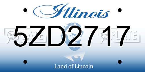 5ZD2717 Illinois License Plate