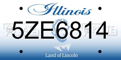 5ZE6814 Illinois License Plate