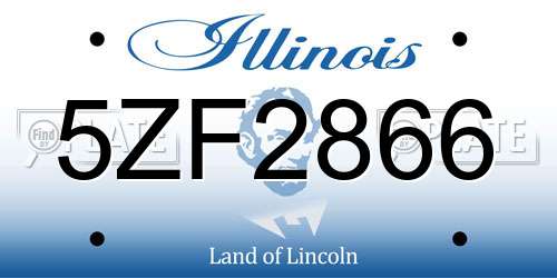5ZF2866 Illinois License Plate