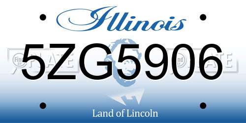 5ZG5906 Illinois License Plate