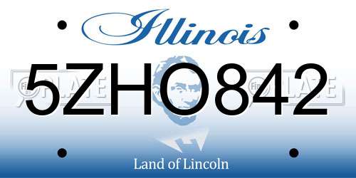 5ZHO842 Illinois License Plate