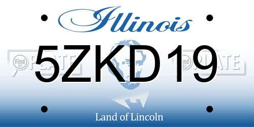 5ZKD19 Illinois License Plate