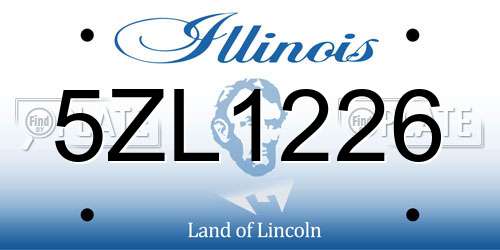 5ZL1226 Illinois License Plate