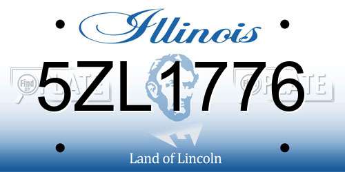 5ZL1776 Illinois License Plate