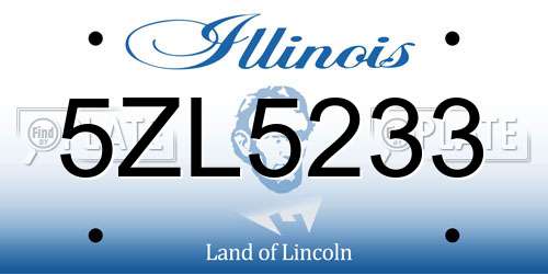 5ZL5233 Illinois License Plate