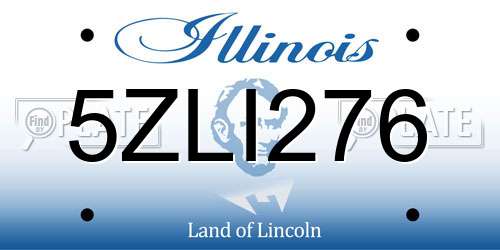 5ZLI276 Illinois License Plate