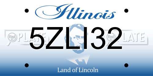 5ZLI32 Illinois License Plate