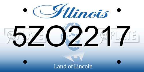 5ZO2217 Illinois License Plate