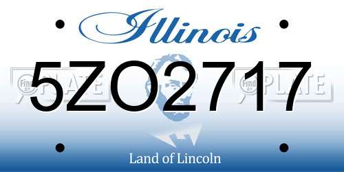5ZO2717 Illinois License Plate