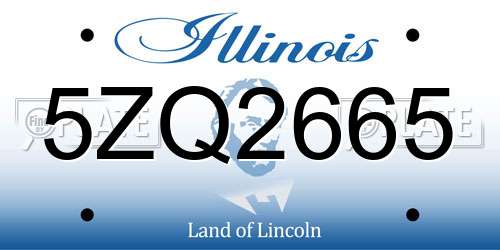 5ZQ2665 Illinois License Plate
