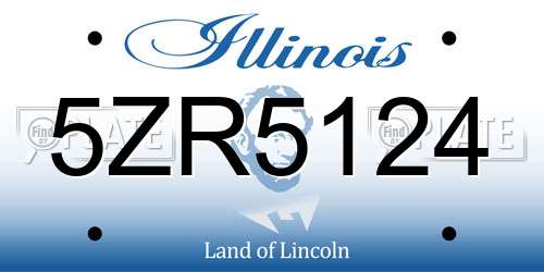 5ZR5124 Illinois License Plate