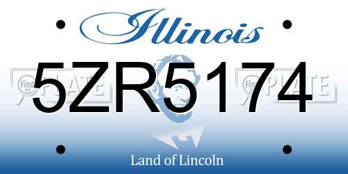 5ZR5174 Illinois License Plate