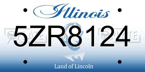 5ZR8124 Illinois License Plate