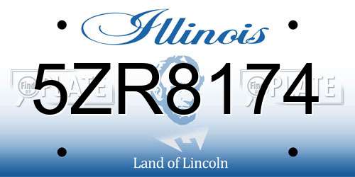 5ZR8174 Illinois License Plate
