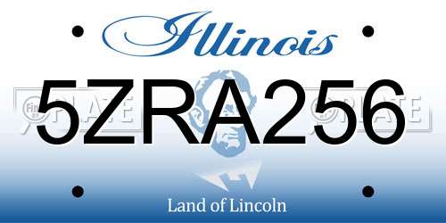 5ZRA256 Illinois License Plate