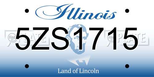 5ZS1715 Illinois License Plate