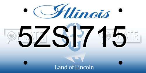 5ZSI715 Illinois License Plate