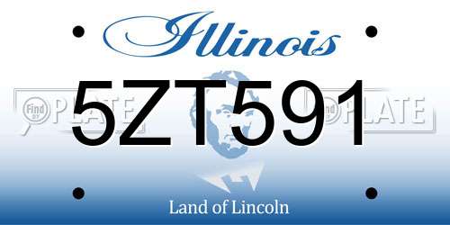 5ZT591 Illinois License Plate