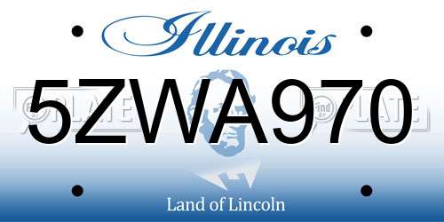 5ZWA970 Illinois License Plate
