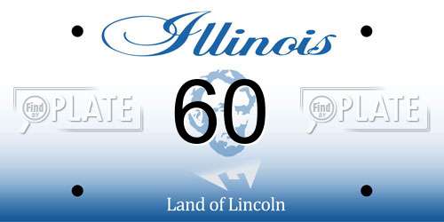 60 Illinois License Plate