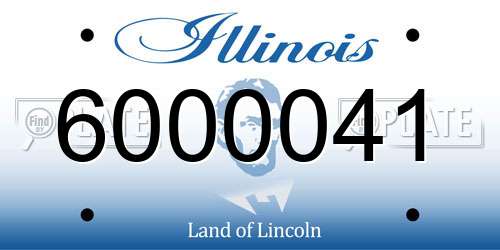 6000041 Illinois License Plate