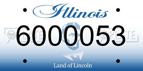 6000053 Illinois License Plate