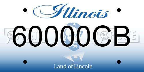 60000CB Illinois License Plate