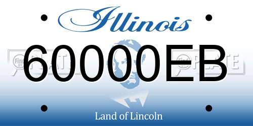 60000EB Illinois License Plate