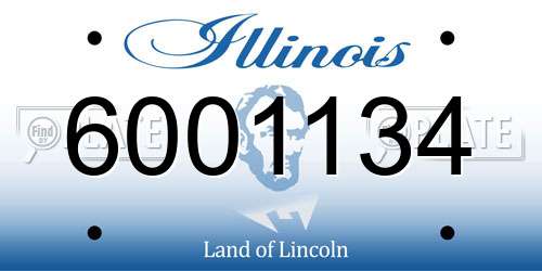 6001134 Illinois License Plate