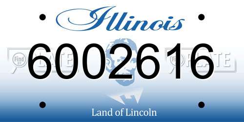 6002616 Illinois License Plate
