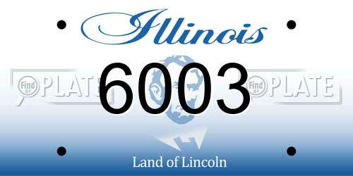 6003 Illinois License Plate