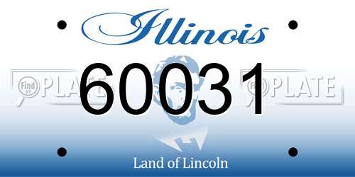 60031 Illinois License Plate