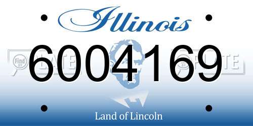 6004169 Illinois License Plate