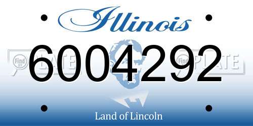 6004292 Illinois License Plate