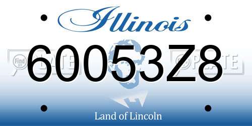 60053Z8 Illinois License Plate