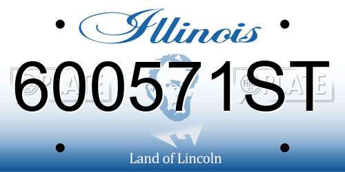 600571ST Illinois License Plate
