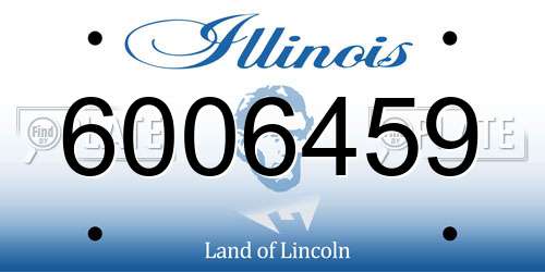 6006459 Illinois License Plate