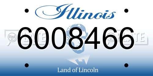 6008466 Illinois License Plate