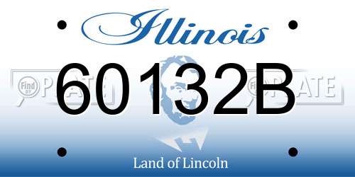 60132B Illinois License Plate
