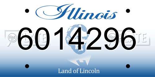 6014296 Illinois License Plate